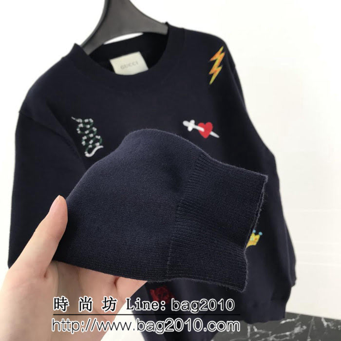GUCCI古馳 18ss新款刺繡毛衣 官網同步 毛衣百分百羊毛成分 超厚實的一款 定位刺繡 ydi2635